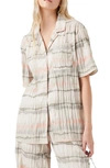 FRENCH CONNECTION HOPE CRINKLE BUTTON-UP SHIRT,72RAI