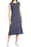 Eileen Fisher Sleeveless Jersey Shift Dress In Ocean