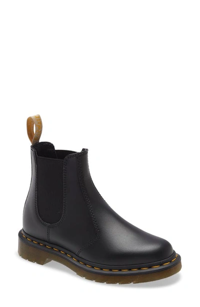 Dr. Martens Rometty Black Leather Chunky Heeled Chelsea Boots