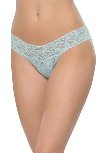Hanky Panky I Do Swarovski Crystal Low Rise Thong In Powder Blue
