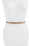 Ada 'cala' Studded Skinny Leather Belt