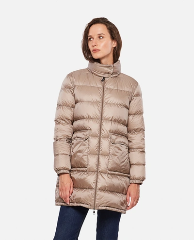 値下げ！MONCLER ABRICOT 後ろたっぷりギャザーサイズ1 White Selle 2-in-1 Short Down Jacket - Short Down Jackets