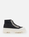 Proenza Schouler 40mm Nylon Lace-up Trekking Boots In Black