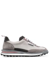Thom Browne Tech Runner Suede Sneakers In Grey