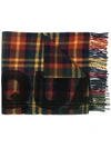 DSQUARED2 CHECKED VIRGIN WOOL SCARF