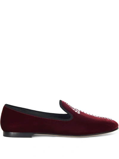 Giuseppe Zanotti Dalila Round-toe Loafers In Red