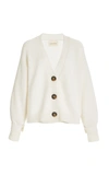Loulou Studio Zanzibar Wool And Cashmere-blend Cardigan In White