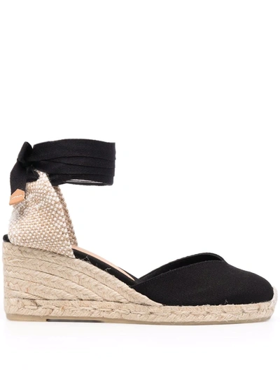 Castaã±er Chiara 70mm Wedge Espadrilles In Schwarz