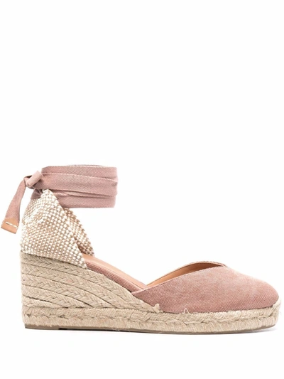 Castaã±er Chiara 70mm Wedge Espadrilles In Rosa