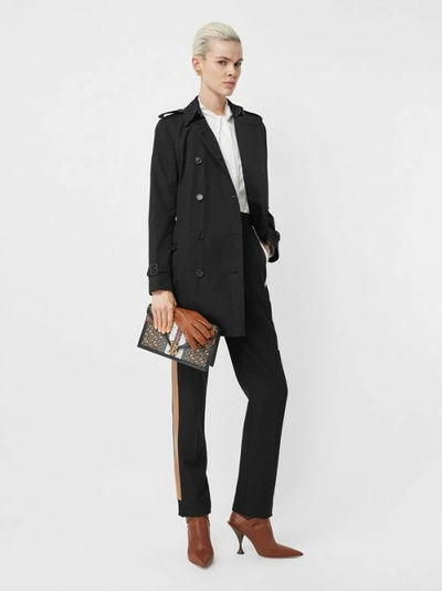 Burberry The Kensington – Mid-length Trench Coat In Black