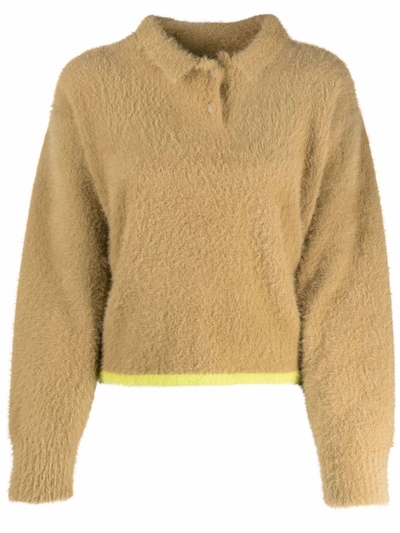 Jacquemus Beige 'le Blouson Neve' Jacket In Brown