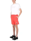 Helmut Lang Figure Logo-print Shorts In Red