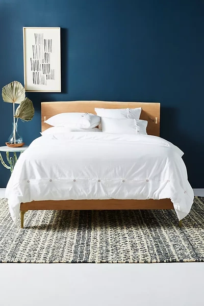 Anthropologie Prana King Bed In White