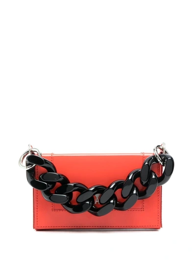 Ami Alexandre Mattiussi Ami De Coeur Box Chain Bag In Red