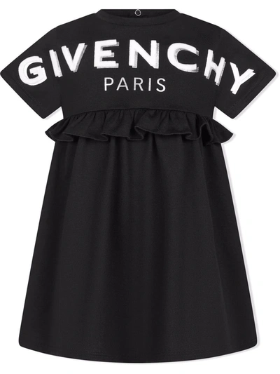 Givenchy Babies' 荷叶边饰连衣裙 In Black
