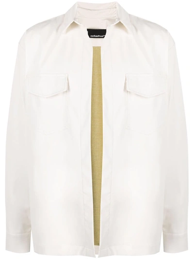 Styland Chest-pocket Shirt Jacket In White