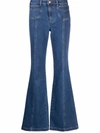 SEE BY CHLOÉ HIGH-WAISTED FLARED JEANS