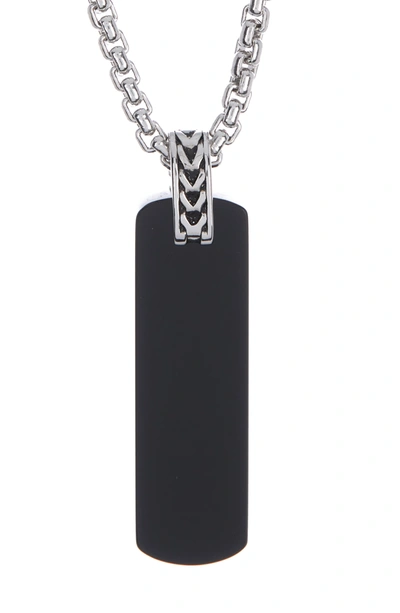Effy Sterling Silver Onyx Pendant Necklace In Black