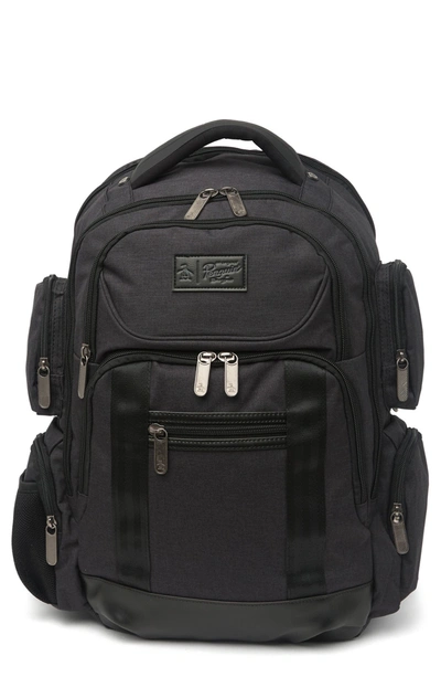 Original Penguin Odell Backpack In Black Crosshatch
