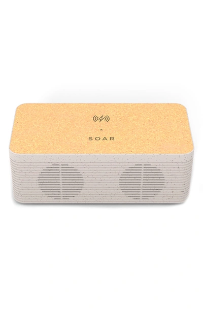 Soar Wheat Fiber Wireless Charging Bluetooth Speaker In Sand