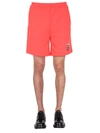 Helmut Lang Figure Logo-print Shorts In Rosso