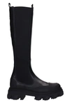 GANNI BOOTS IN BLACK LEATHER,S1755099