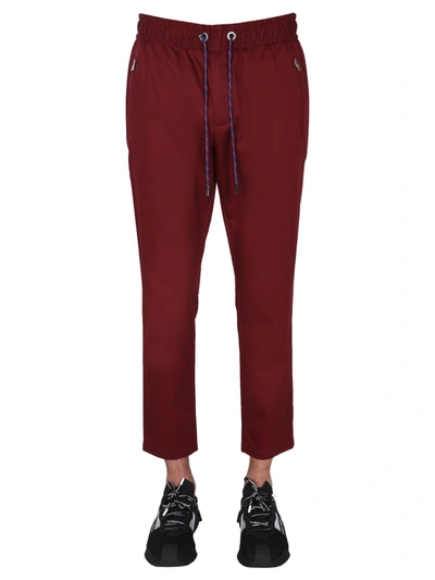 Dolce & Gabbana Pants With Patch In Bordeaux