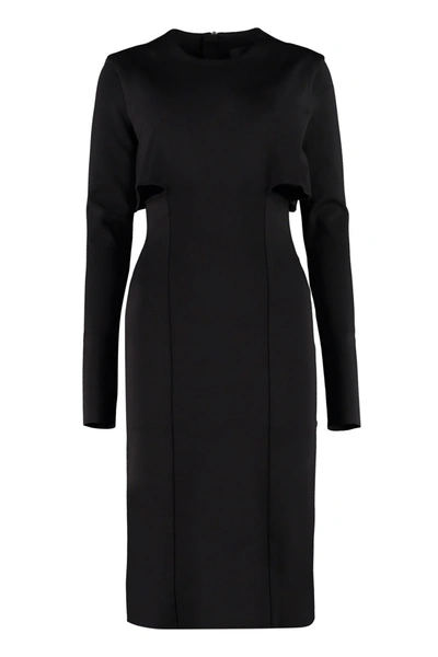 Givenchy Cut-out Detail Long-sleeve Dress In Black