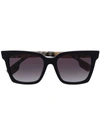 Burberry Eyewear Square Tinted Sunglasses In Schwarz