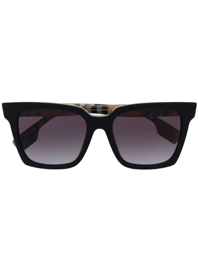 Burberry Eyewear Square Tinted Sunglasses In Schwarz