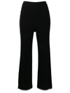 Proenza Schouler Fine Gauge Rib Knit Pants Black Forest In Black