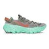 NIKE GREY & GREEN SPACE HIPPIE 04 SNEAKERS