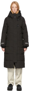 Canada Goose Alliston Packable Mid-length Down Coat In 61 Black