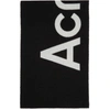 ACNE STUDIOS BLACK JACQUARD LOGO SCARF