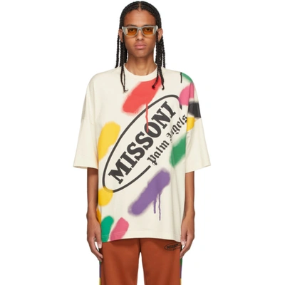 Palm Angels X Missoni Sport Logo印花t恤 In White