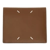 MAISON MARGIELA BROWN & BLACK LEATHER ZIP WALLET