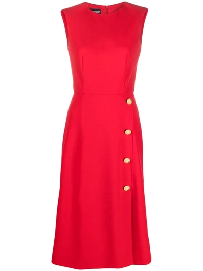 Boutique Moschino Side-button Detail Dress In Rot