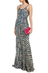 ETRO OPEN-BACK PRINTED SILK-GEORGETTE GOWN,3074457345626847732