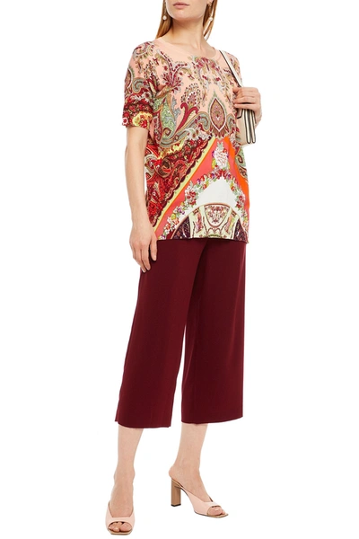 Etro Paisley-print Silk-blend Top In Multi