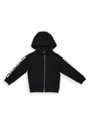 BALMAIN BALMAIN KIDS SIDE LOGO STRIPE HOODED JACKET