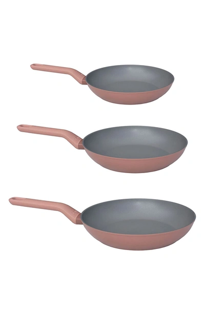 Berghoff International Leo 3-piece Non-stick Fry Pan Set In Pink