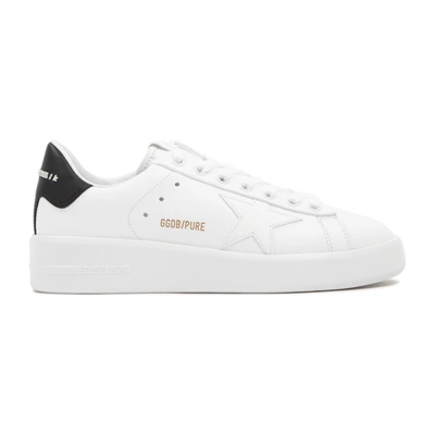 Golden Goose Pure Star Leather Sneakers Shoes In White
