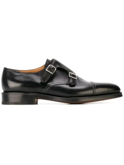 John Lobb William Leather Monk-strap Shoes In Black