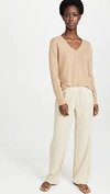 Vince Weekend V-neck Cashmere Sweater In Cam Camel