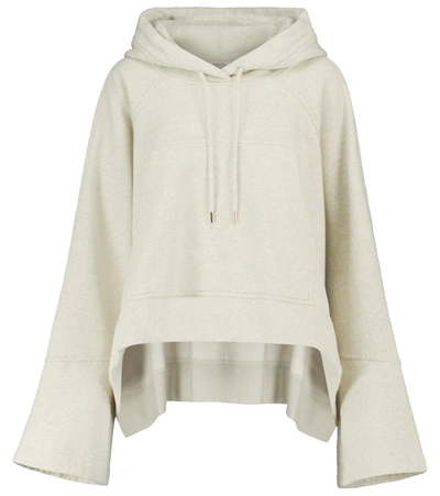 Dorothee Schumacher Casual Softness Hoodie In Yellow Green In White