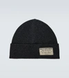 Rrl Ribbed Mélange Cotton Beanie In Blue