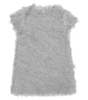 Il Gufo Metallic-textured Shift Dress In Grey