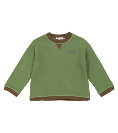 Caramel Kids' Balau Cotton-blend Sweatshirt In Green