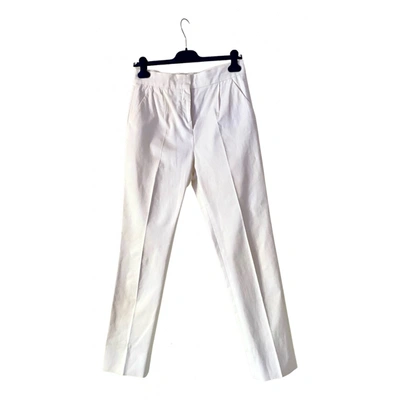 Pre-owned Valentino Straight Pants In White