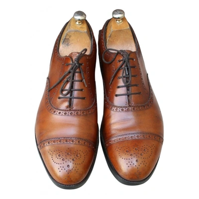 Pre-owned Edward Green Leather Lace Ups In Brown